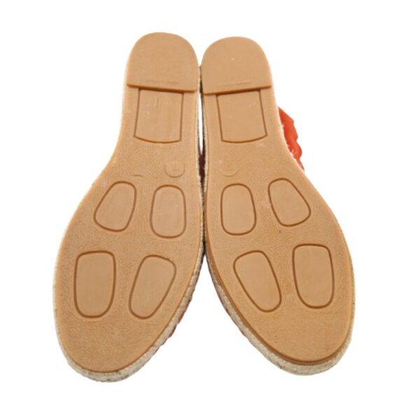 Carmen Saiz Scalloped Orange Red Suede Flat Espadrilles - 6/EU 37. Made in Spain - Picture 7 of 7